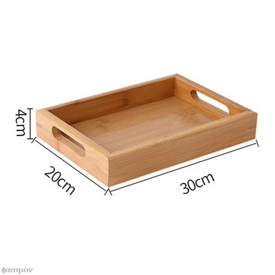 Bambuko medinis stačiakampis arbatos padėklas Masyvaus medžio padėklas arbatos puodelių padėklai stovas padėklas medinis vakarienės lėkštės laikymo padėklas stalo reikmenų rinkinys viešbutis