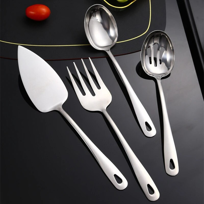 1 kom. Set pribora za jelo od nehrđajućeg čelika Veliko cjedilo Žlica za posluživanje Vilica Nož Banket Javno posuđe Pizza Lopatica Kuhinjsko posuđe