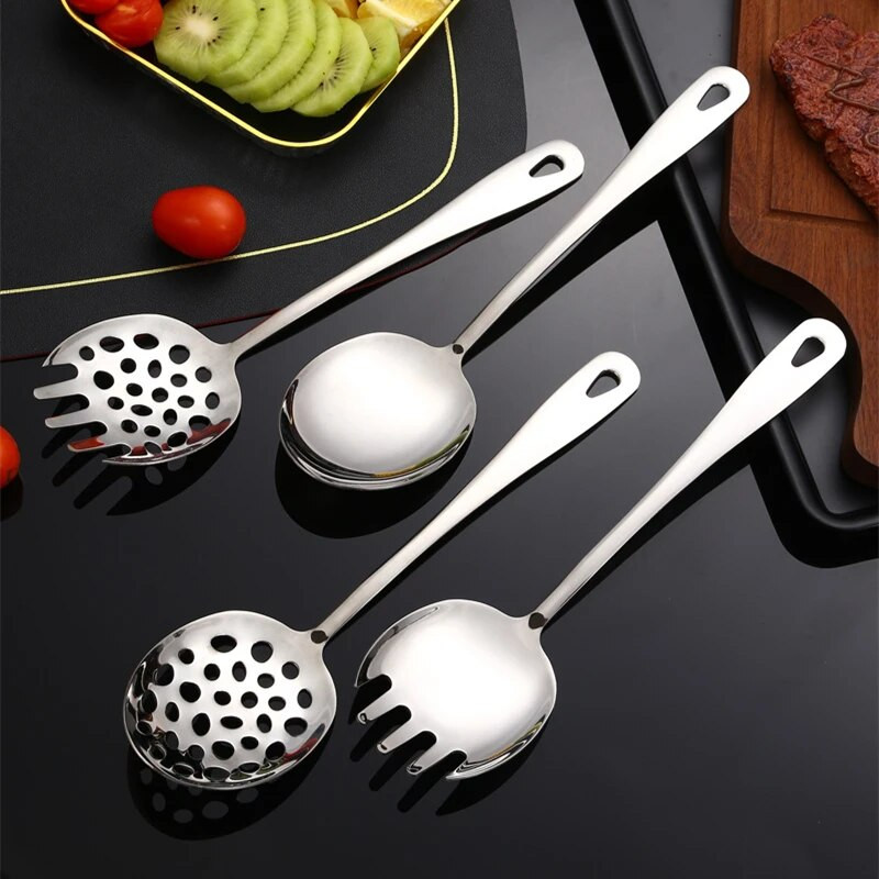1 kom. Set pribora za jelo od nehrđajućeg čelika Veliko cjedilo Žlica za posluživanje Vilica Nož Banket Javno posuđe Pizza Lopatica Kuhinjsko posuđe