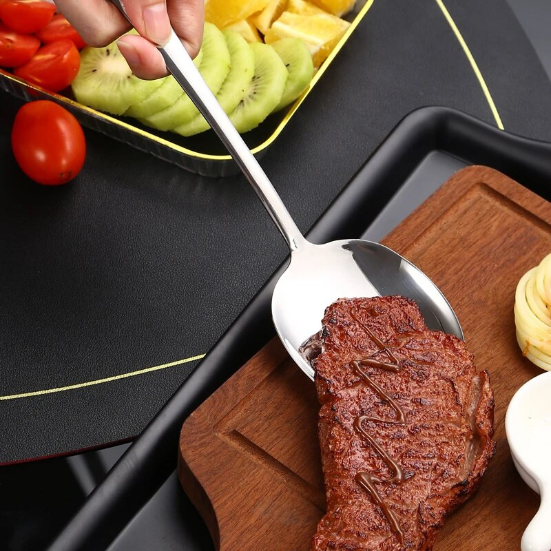 1 kom. Set pribora za jelo od nehrđajućeg čelika Veliko cjedilo Žlica za posluživanje Vilica Nož Banket Javno posuđe Pizza Lopatica Kuhinjsko posuđe