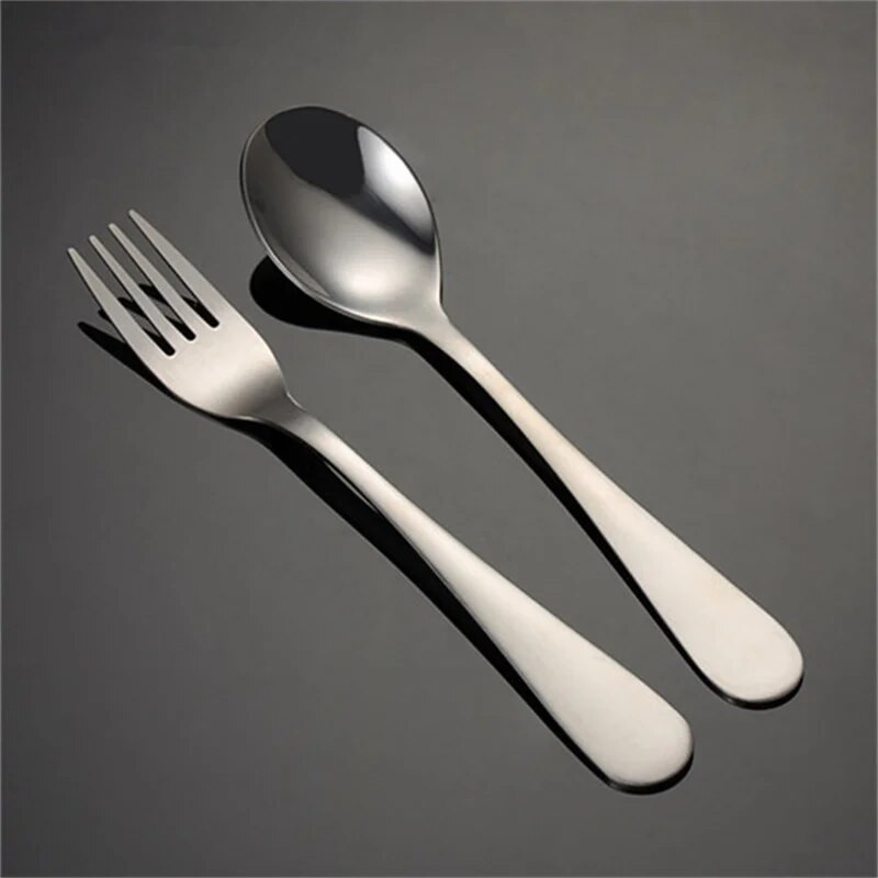 Prijenosni set pribora za jelo od nehrđajućeg čelika 304 Western žlica, vilica, set posuđa za studente, djecu, kuhinjsko posuđe