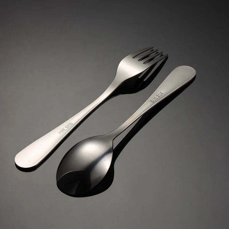 Prijenosni set pribora za jelo od nehrđajućeg čelika 304 Western žlica, vilica, set posuđa za studente, djecu, kuhinjsko posuđe