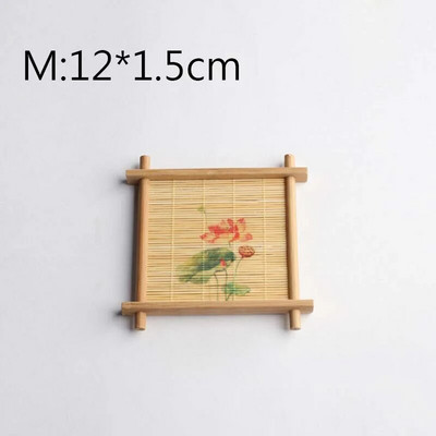 Tanjurić za toplinsku izolaciju Podmetač za čaše s otiskom od bambusa Držač za šalicu čaja Podloga za čaj Podmetač za lonac Dodaci za čajne ceremonije Podmetač za čaše ZC586