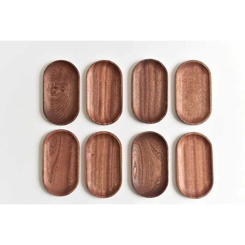 Compartiment din lemn Farfurie de servire Farfurie ovala cu mancare Tava din lemn Cana de ceai Farfurioara Tavi pentru depozitare farfurie cu fructe Decor masa de bucatarie