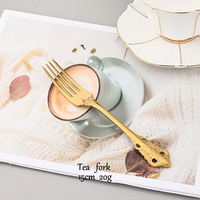 Vintage Western pribor za jelo 18/10 od nehrđajućeg čelika Luksuzni zlatni set posuđa za jelo Posuđe za odrezak Nož Vilica Žlica Srebrni pribor za jelo