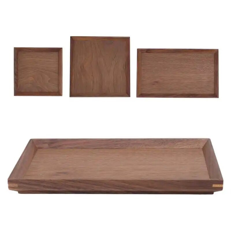 Pladanj za čaj od crnog oraha. Pladanj od crnog oraha. Stol za čajnu sobu. Kućna ploča za čaj za ured