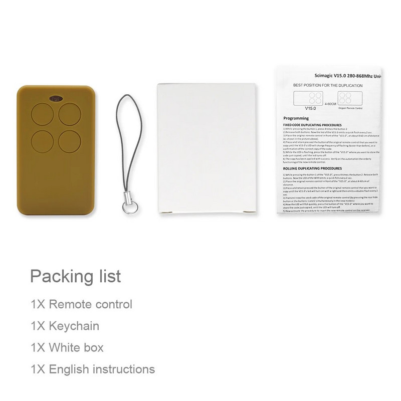 PROTECO TX312 TX433 EUROMATIC kaugjuhtimispult väravale 433MHz paljundusseadme vahetuskäsk Garaažiukse avaja 433,92 MHz