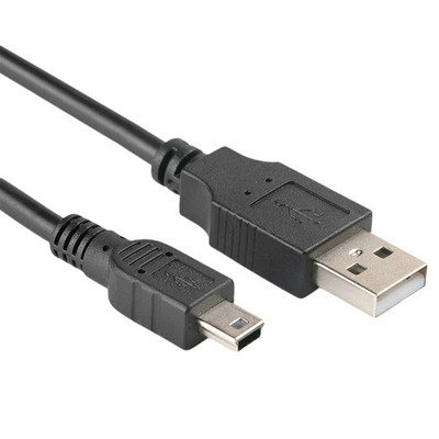 Mini USB 2.0 datu kabelis USB-A līdz Mini-B lādētāja vads, kas saderīgs ar Garmin Nuvi GPS SatNav Dash Camera PS3 kontrolieris MP3/4