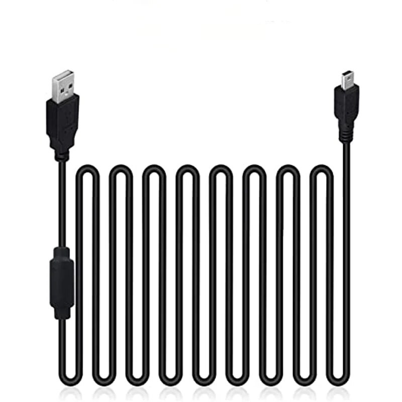 Mini USB 2.0 duomenų kabelis USB-A į Mini-B įkroviklio laidas, suderinamas su Garmin Nuvi GPS SatNav Dash Camera PS3 valdikliu MP3/4