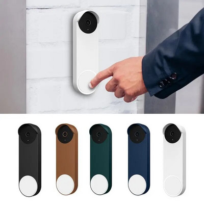 Силиконов защитен калъф за Google Nest Doorbell Camera Doorbell UV устойчив на атмосферни влияния водоустойчив силициев капак за нощно виждане