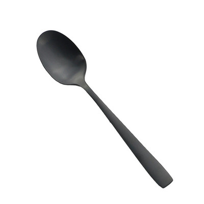 Evőeszköz készlet Kés Villa Kanál Evőkészlet Fekete matt desszert étkészlet Rozsdamentes acél étkészlet Konyhai ezüst edények