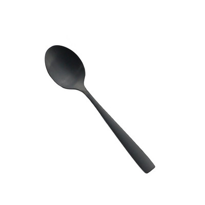 Evőeszköz készlet Kés Villa Kanál Evőkészlet Fekete matt desszert étkészlet Rozsdamentes acél étkészlet Konyhai ezüst edények