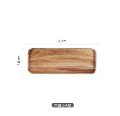 Puni drveni pladanj za pohranu, višenamjenski pladanj, posluživanje hrane, pića, pravokutnog pribora za čaj, deserta, slatkiša, voćnog kruha, doma