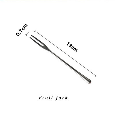 Srebrni 304 nehrđajući čelik Western Set pribora za jelo Retro večera Nož Vilica Set žlica Posebne vilice Žlica za kavu Čaj Vilica za voće