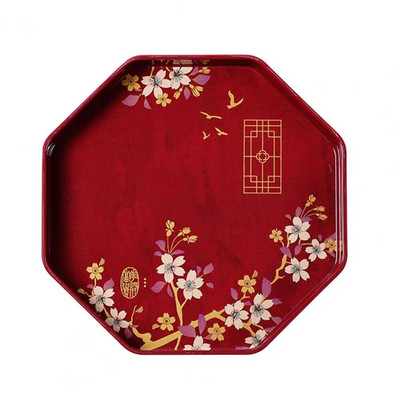 Vruća rasprodaja poslužavnika za čaj u kineskom stilu, perivog melaminskog cvjetnog uzorka, poslužavnik za stol za kuhinju