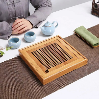Instrument de ceremonie în cameră chinezească Tavă de ceai din lemn masiv Drenaj Stocarea apei Kung Fu Set de ceai Sertar Masă pentru cameră de ceai