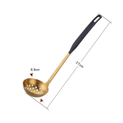 Kućni vrući lonac od nehrđajućeg čelika 304 Žlica za juhu Cjedilo s dugom ručkom Pribor za kuhanje Žlice za miješanje kaše Kuhinjska kutlača