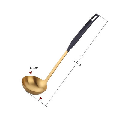 Kućni vrući lonac od nehrđajućeg čelika 304 Žlica za juhu Cjedilo s dugom ručkom Pribor za kuhanje Žlice za miješanje kaše Kuhinjska kutlača