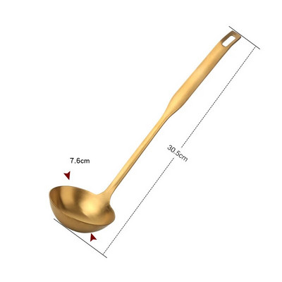 Kućni vrući lonac od nehrđajućeg čelika 304 Žlica za juhu Cjedilo s dugom ručkom Pribor za kuhanje Žlice za miješanje kaše Kuhinjska kutlača
