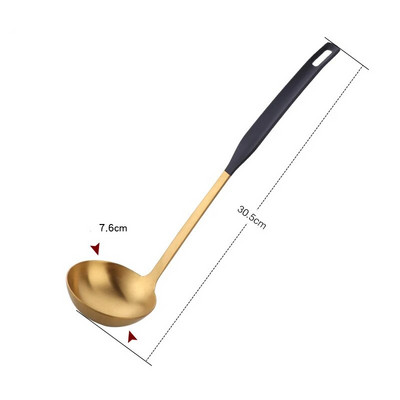 Kućni vrući lonac od nehrđajućeg čelika 304 Žlica za juhu Cjedilo s dugom ručkom Pribor za kuhanje Žlice za miješanje kaše Kuhinjska kutlača