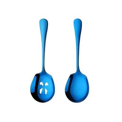 2 KOM Žlica za javno posluživanje u kućanstvu Žlica za cjedilo od nehrđajućeg čelika za juhu za sladoled Žlice za večeru salate od riže Kuhinjsko posuđe