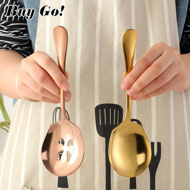 2 KOM Žlica za javno posluživanje u kućanstvu Žlica za cjedilo od nehrđajućeg čelika za juhu za sladoled Žlice za večeru salate od riže Kuhinjsko posuđe