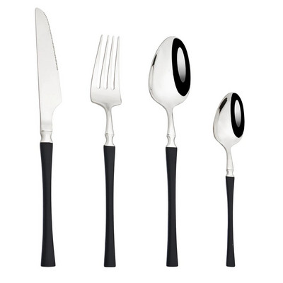 Evőeszközök Piros arany rozsdamentes acél evőeszköz készlet Evőeszköz Otthon Vacsora Ezüst Kés Vacsora Villa Jégkanál Szállodai evőeszközkészlet