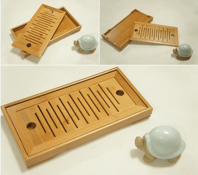 Set de ceai Kung Fu de vânzare la cald chinezesc clasic din lemn natural Seturi de tăvi de ceai din bambus în diferite dimensiuni și modele