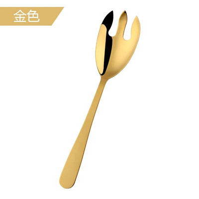 1/2 KOM ružičasto zlatne kuhinjske žlice od nehrđajućeg čelika Velika dugačka žlica za posluživanje salate Vilica za posluživanje Pribor za jelo Posuđe za jelo