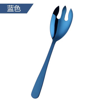 1/2 KOM ružičasto zlatne kuhinjske žlice od nehrđajućeg čelika Velika dugačka žlica za posluživanje salate Vilica za posluživanje Pribor za jelo Posuđe za jelo