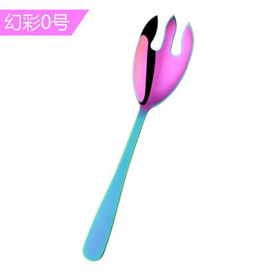 1/2 KOM ružičasto zlatne kuhinjske žlice od nehrđajućeg čelika Velika dugačka žlica za posluživanje salate Vilica za posluživanje Pribor za jelo Posuđe za jelo