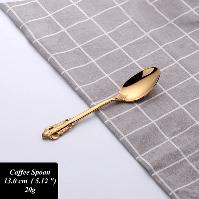 1 komad Luksuzni zlatni PVD starinski nehrđajući čelik Žlica Vilica Nož Posuđe Metalno posuđe Zlatni pribor za jelo Set pribora za jelo