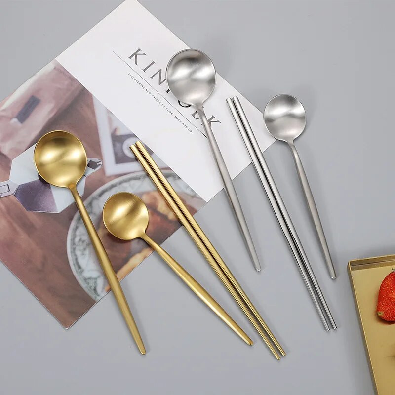 Portugalsko posuđe od nehrđajućeg čelika Štapići Žličica Žličica za kavu Zlatni pribor za jelo Restoran Kućno posuđe Kuhinjsko posuđe