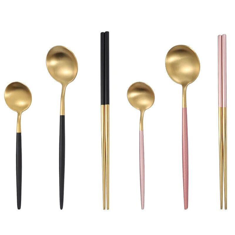 Portugalsko posuđe od nehrđajućeg čelika Štapići Žličica Žličica za kavu Zlatni pribor za jelo Restoran Kućno posuđe Kuhinjsko posuđe