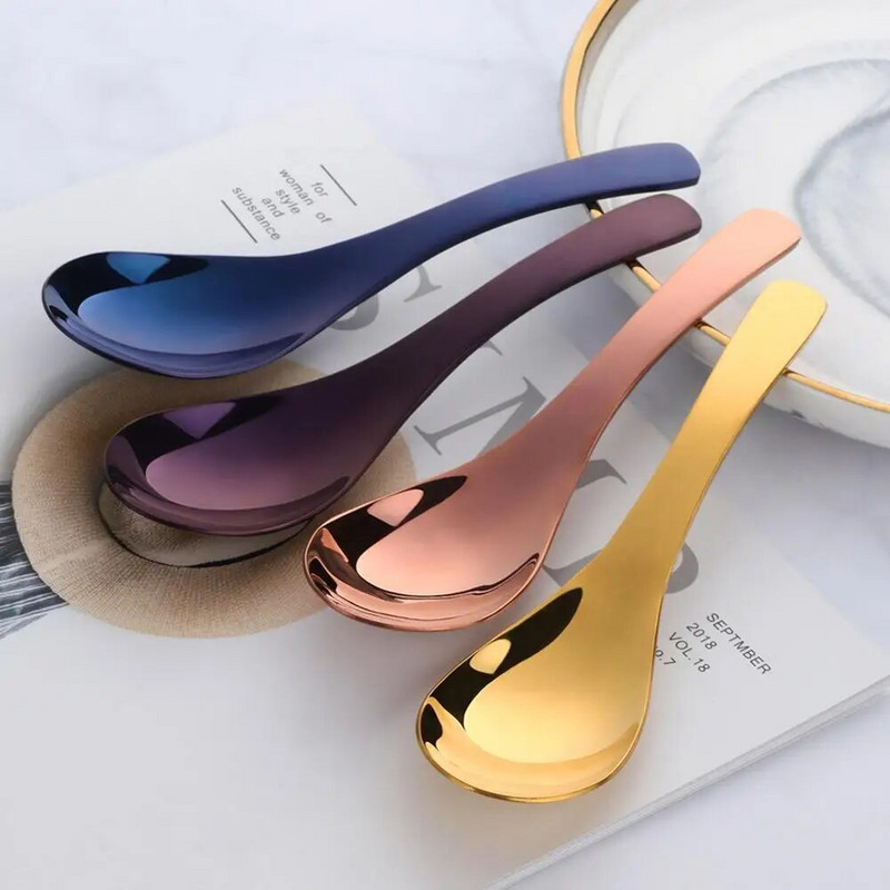 3 kom Žlice od nehrđajućeg čelika Zlatne žlice za juhu Set za posluživanje hrane Posuđe Mini žlica za kavu Čaj Metalna kuhinjska posuda za jelo