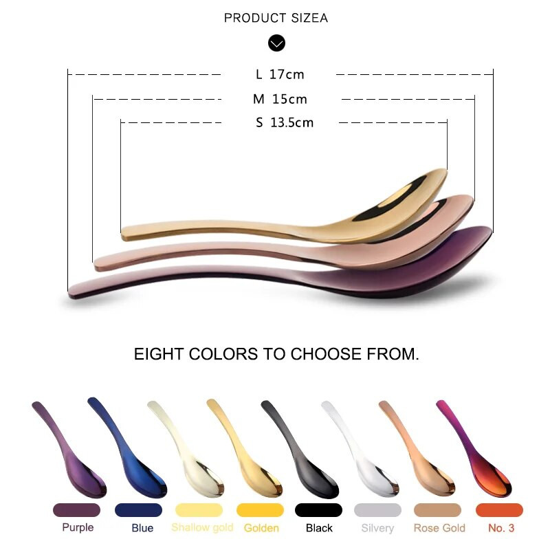 3 kom Žlice od nehrđajućeg čelika Zlatne žlice za juhu Set za posluživanje hrane Posuđe Mini žlica za kavu Čaj Metalna kuhinjska posuda za jelo