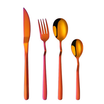 4Pcs/Set Rainbow Design V Set pribora za jelo Set posuđa od nehrđajućeg čelika Nož Vilica Žlica Set za jelo Kuhinjski pribor za jelo Set posuđa