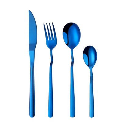4Pcs/Set Rainbow Design V Set pribora za jelo Set posuđa od nehrđajućeg čelika Nož Vilica Žlica Set za jelo Kuhinjski pribor za jelo Set posuđa