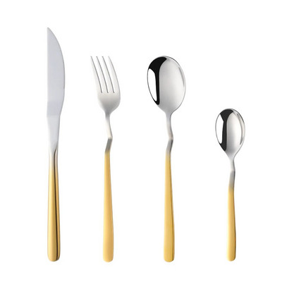 4Pcs/Set Rainbow Design V Set pribora za jelo Set posuđa od nehrđajućeg čelika Nož Vilica Žlica Set za jelo Kuhinjski pribor za jelo Set posuđa