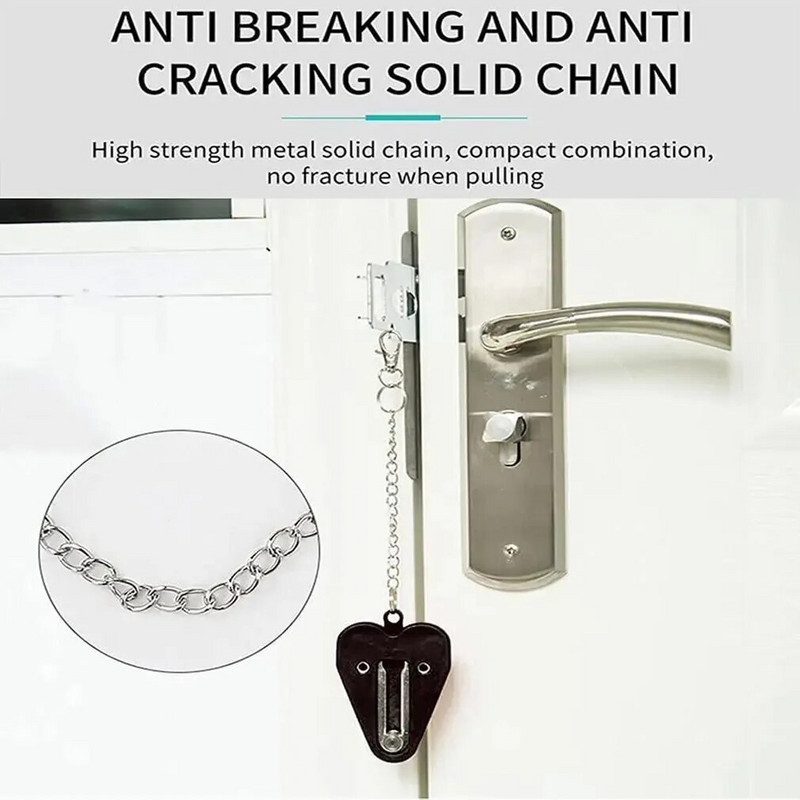 Nešiojami durų užraktai Dvigubos skylės Apsaugos durų spintelė Kelioniniai užrakinimo užraktai keliaujantiems Viešbutis Namai Butas Koledžas