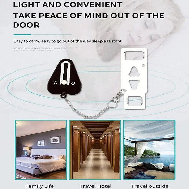 Nešiojami durų užraktai Dvigubos skylės Apsaugos durų spintelė Kelioniniai užrakinimo užraktai keliaujantiems Viešbutis Namai Butas Koledžas