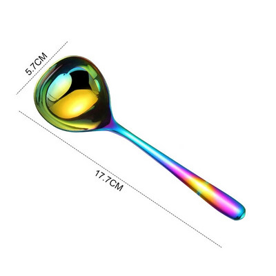 Obiteljska žlica za juhu s okruglom glavom od nehrđajućeg čelika s dugom ručkom Vrući lonac Ramen žlica za miješanje kaše Kuhinjsko posuđe Pribor za kuhanje