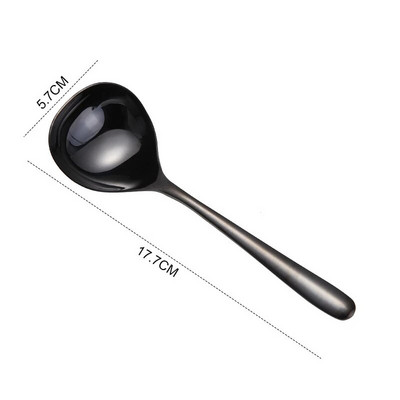 Obiteljska žlica za juhu s okruglom glavom od nehrđajućeg čelika s dugom ručkom Vrući lonac Ramen žlica za miješanje kaše Kuhinjsko posuđe Pribor za kuhanje