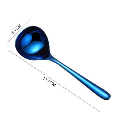 Obiteljska žlica za juhu s okruglom glavom od nehrđajućeg čelika s dugom ručkom Vrući lonac Ramen žlica za miješanje kaše Kuhinjsko posuđe Pribor za kuhanje