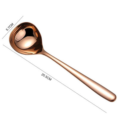 Obiteljska žlica za juhu s okruglom glavom od nehrđajućeg čelika s dugom ručkom Vrući lonac Ramen žlica za miješanje kaše Kuhinjsko posuđe Pribor za kuhanje