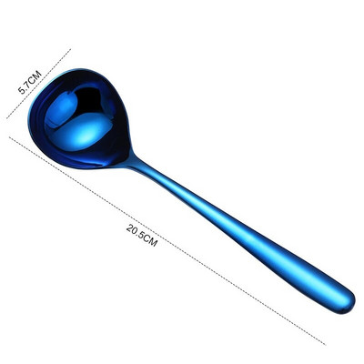 Obiteljska žlica za juhu s okruglom glavom od nehrđajućeg čelika s dugom ručkom Vrući lonac Ramen žlica za miješanje kaše Kuhinjsko posuđe Pribor za kuhanje