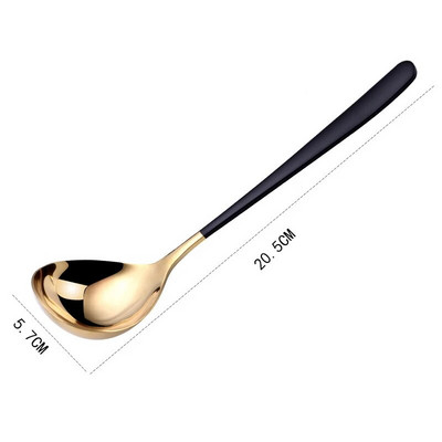 Obiteljska žlica za juhu s okruglom glavom od nehrđajućeg čelika s dugom ručkom Vrući lonac Ramen žlica za miješanje kaše Kuhinjsko posuđe Pribor za kuhanje