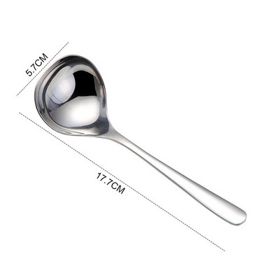 Obiteljska žlica za juhu s okruglom glavom od nehrđajućeg čelika s dugom ručkom Vrući lonac Ramen žlica za miješanje kaše Kuhinjsko posuđe Pribor za kuhanje