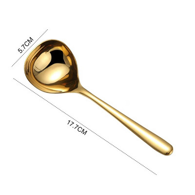 Obiteljska žlica za juhu s okruglom glavom od nehrđajućeg čelika s dugom ručkom Vrući lonac Ramen žlica za miješanje kaše Kuhinjsko posuđe Pribor za kuhanje