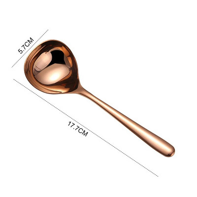 Obiteljska žlica za juhu s okruglom glavom od nehrđajućeg čelika s dugom ručkom Vrući lonac Ramen žlica za miješanje kaše Kuhinjsko posuđe Pribor za kuhanje